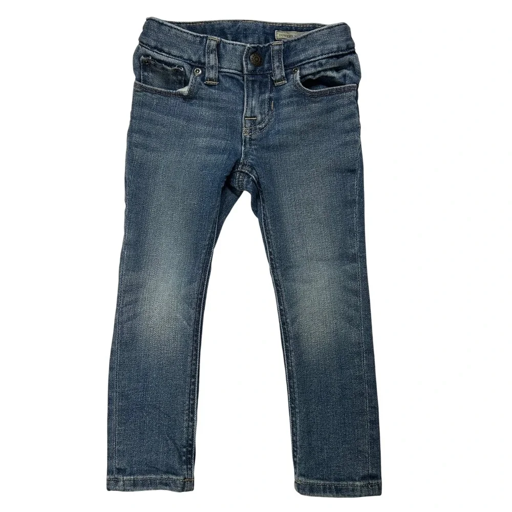Ralph Lauren Bowery Skinny Jeans Kids 2/2T Denim Blue‎ Cotton Blend EUC Preppy